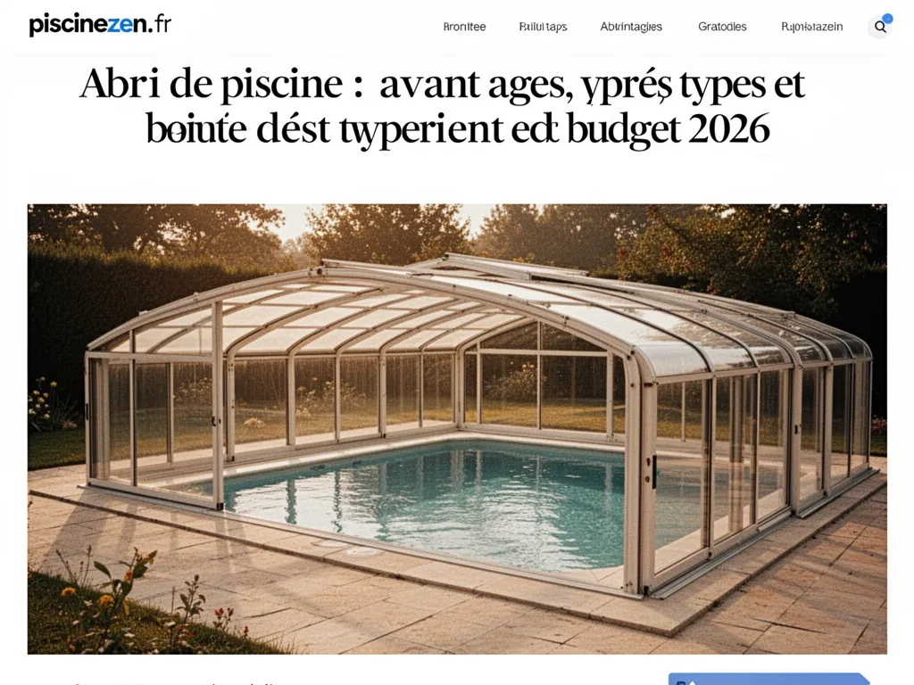 Abri de piscine : avantages, types et budget 2026