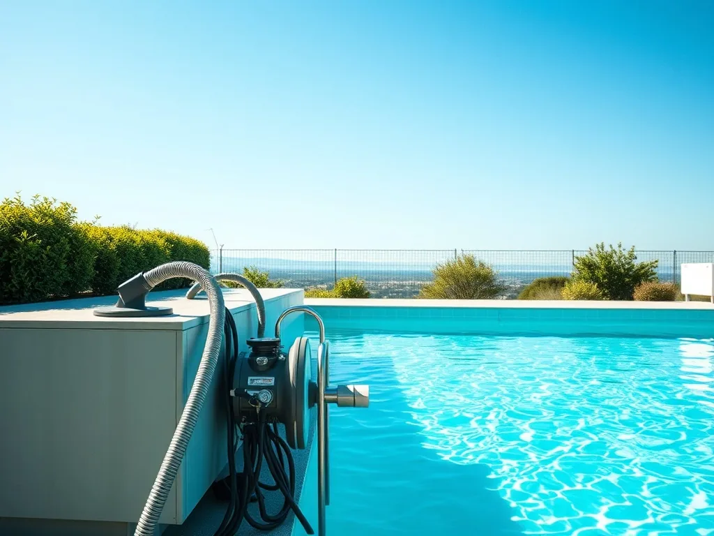 Cuisine extérieure en inox avec plancha, évier et pergola en bois sur une terrasse en pierre naturelle