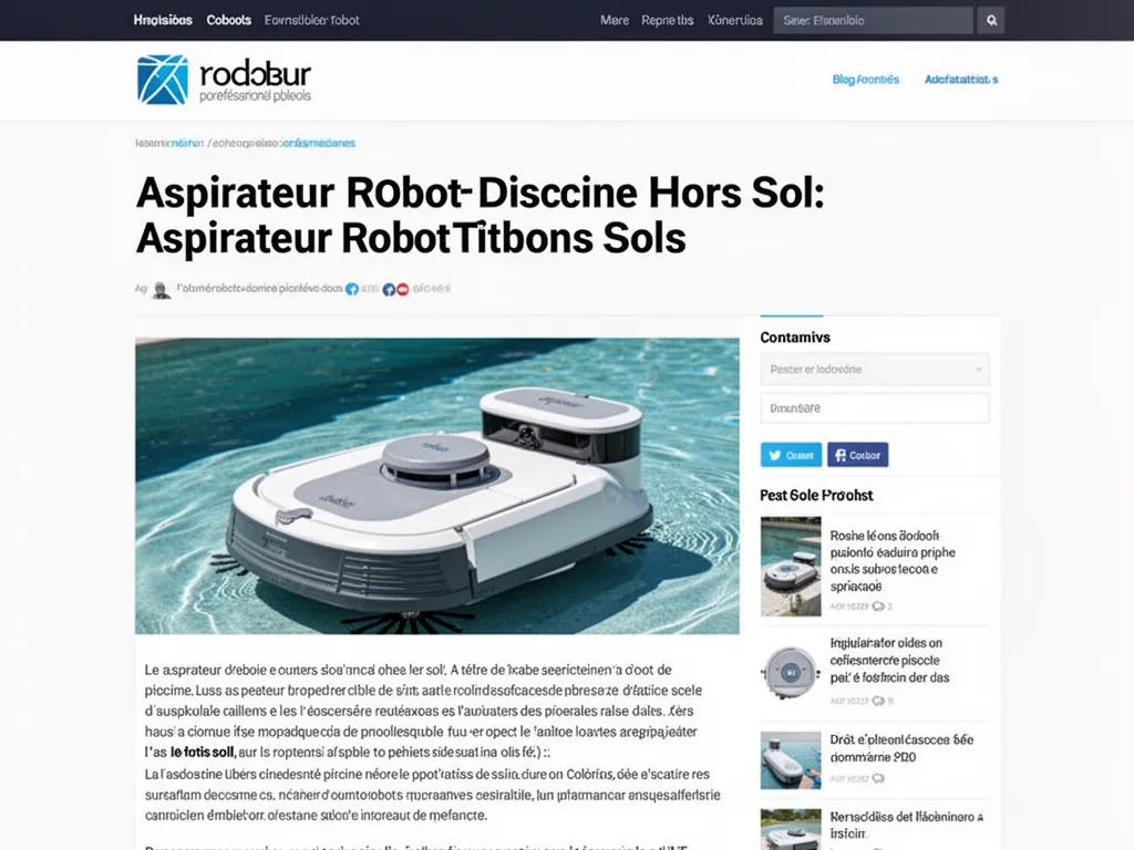 Aspirateur robot piscine hors sol : guide pratique 2026