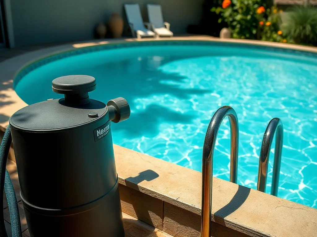 Bassin de jardin hors sol en bois avec plantes aquatiques et nénuphars