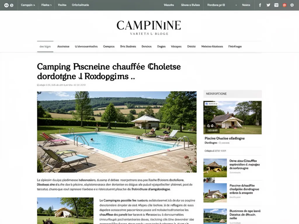Camping avec piscine chauffée en Dordogne : bien choisir