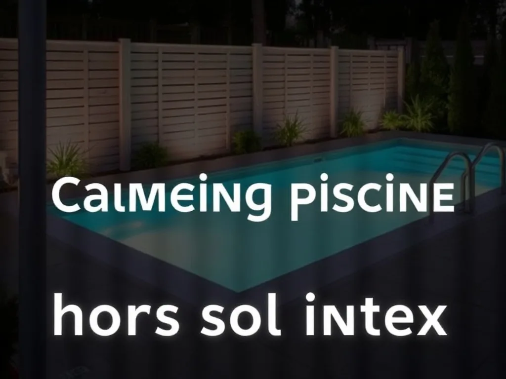 Grand tapis solaire Intex déployé sur l'herbe à côté d'une piscine tubulaire, avec un réchauffeur électrique branché sur le local technique.