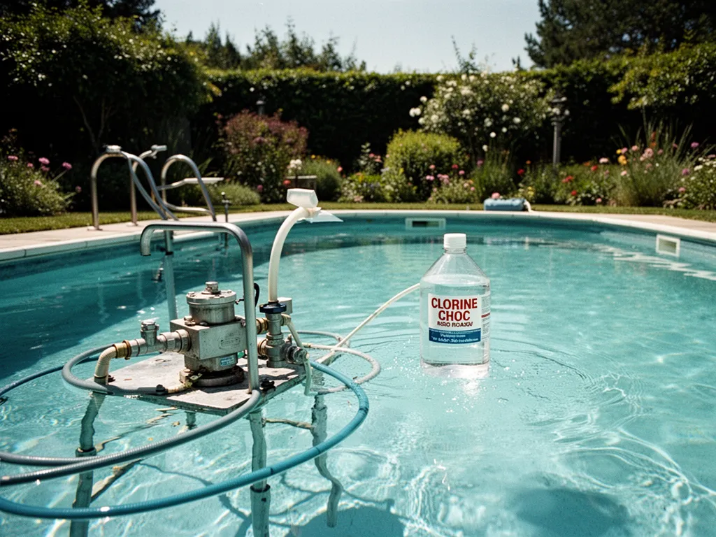 Chlore choc piscine : dosage par m3, délai baignade et guide 2026
