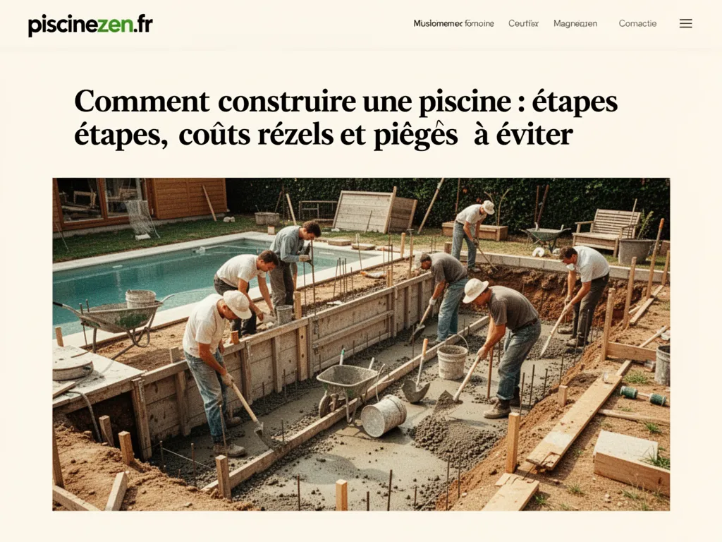 Comment construire une piscine : étapes, coûts réels et pièges à éviter