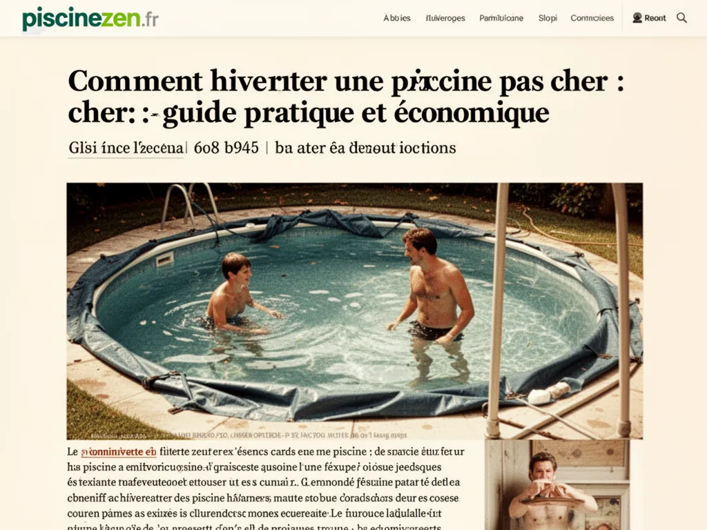Comment hiverner une piscine pas cher : guide pratique et économique