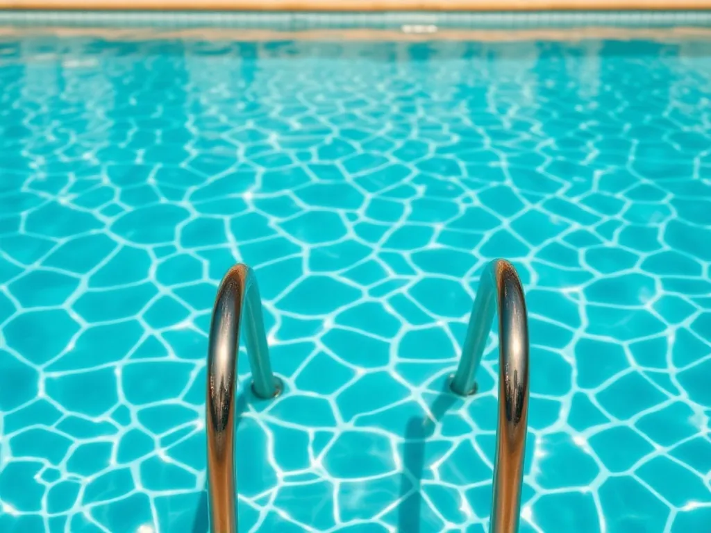 Bâche à bulles déployée sur une piscine enterrée, bulles visibles en transparence sur l'eau