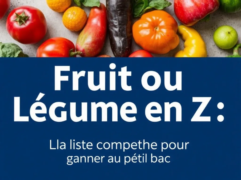 Fruit ou légume en Z : la liste complète pour gagner au petit bac
