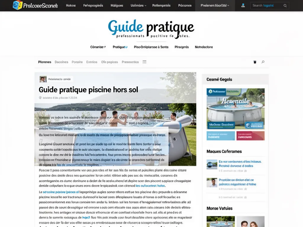 Guide pratique piscine hors sol : installer, choisir, entretenir
