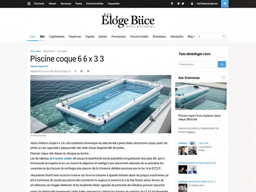 Piscine coque 6 x 3 : pourquoi c'est souvent le meilleur compromis