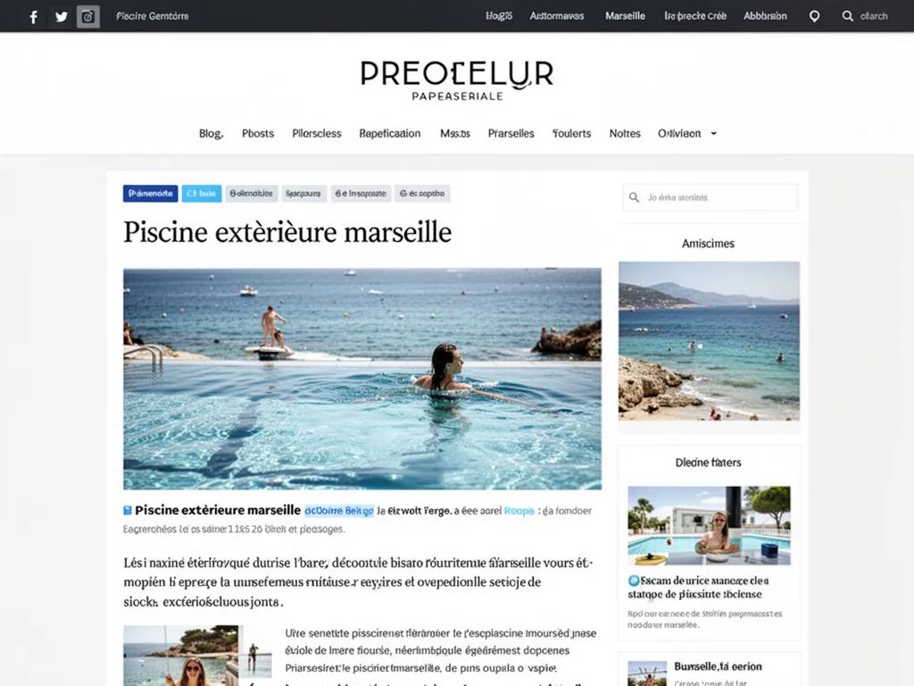 Piscine extérieure Marseille : choisir, installer et entretenir