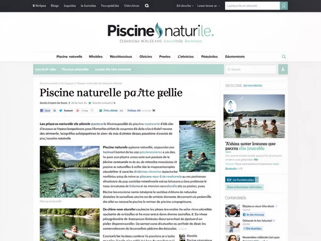 Piscine naturelle : concevoir, choisir et entretenir