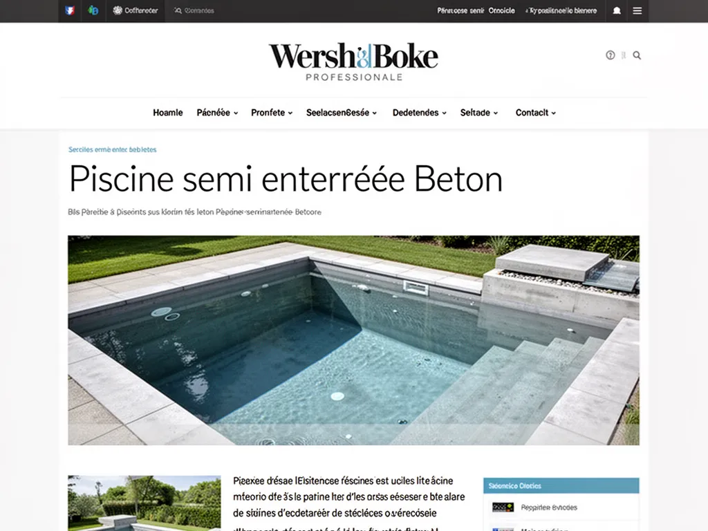 Piscine semi enterrée béton : pourquoi c'est souvent le bon compromis