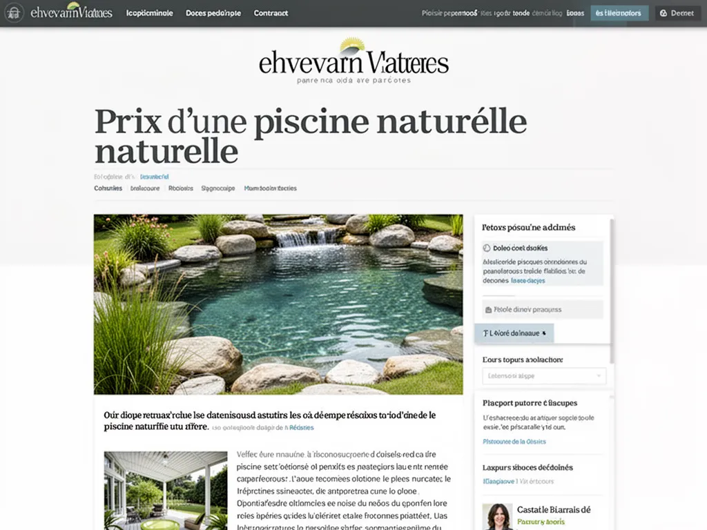 Prix d'une piscine naturelle : ce que le bassin ne dit pas