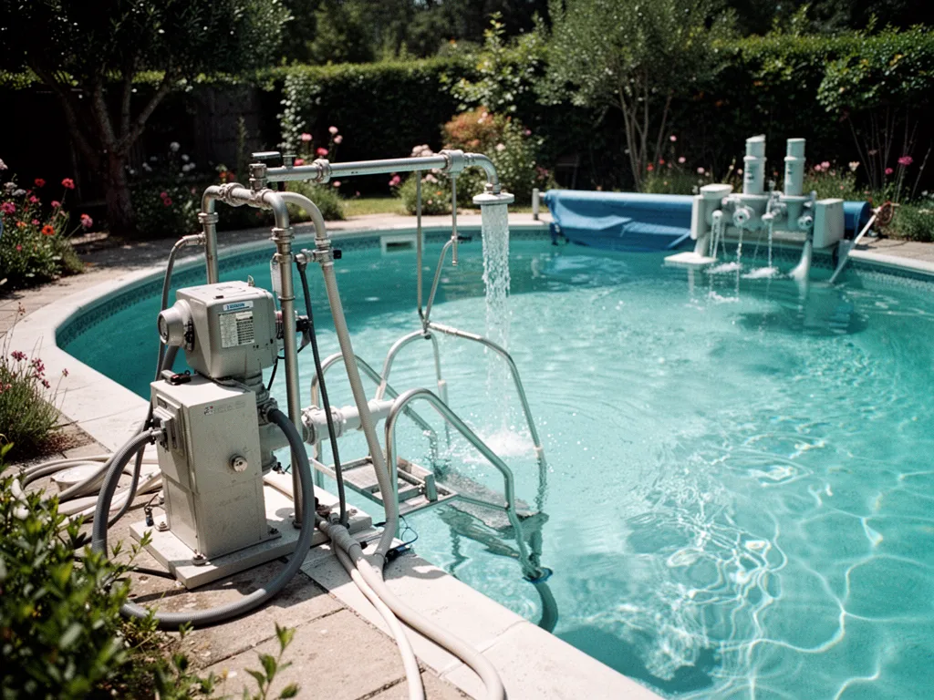 Spa extérieur rigide installé sur une terrasse avec marches d’accès et couverture thermique