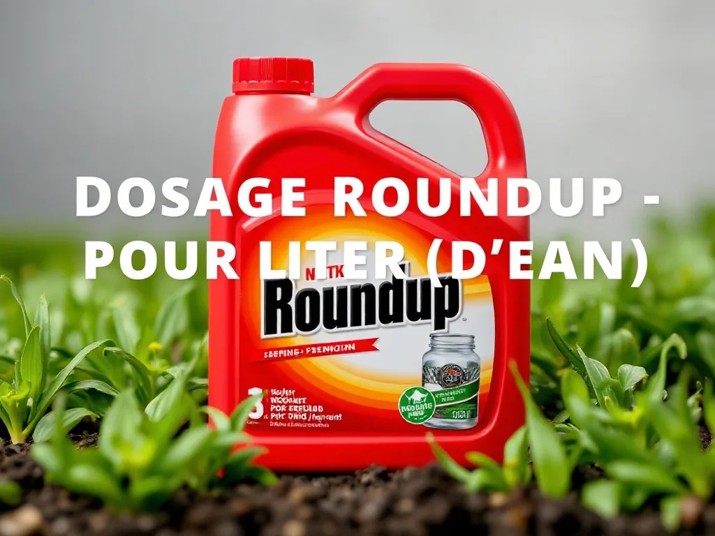 Dosage Roundup pour 1 litre d'eau : le guide qui dépend de la vraie concentration