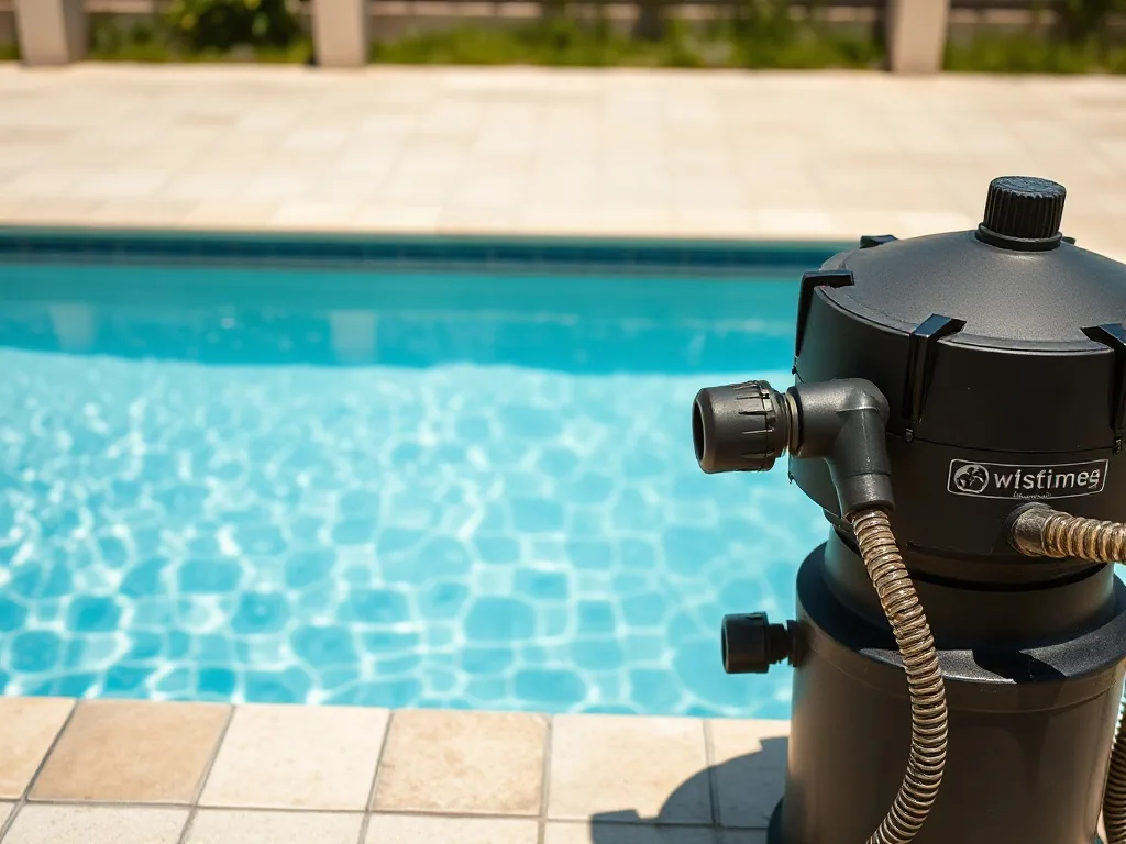 Vanne multivoies et cellule d'électrolyseur dans un local technique de piscine au sel