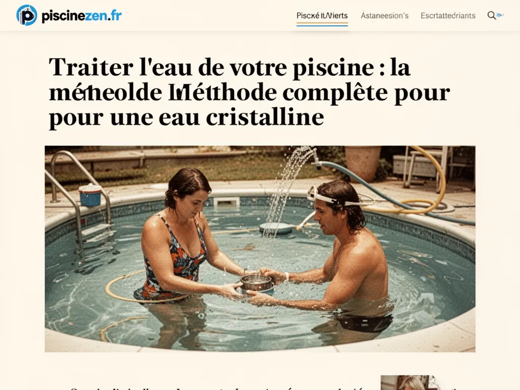 Traiter l’eau de votre piscine : la méthode complète pour une eau cristalline