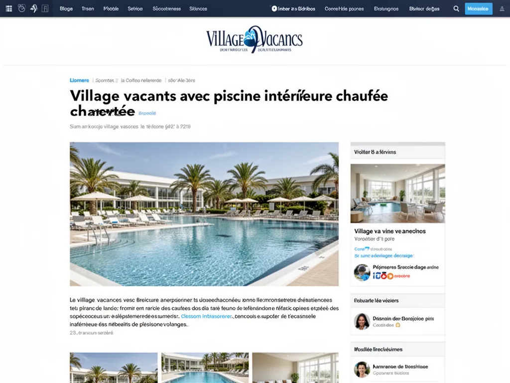 Village vacances avec piscine intérieure chauffée : ce qui compte vraiment